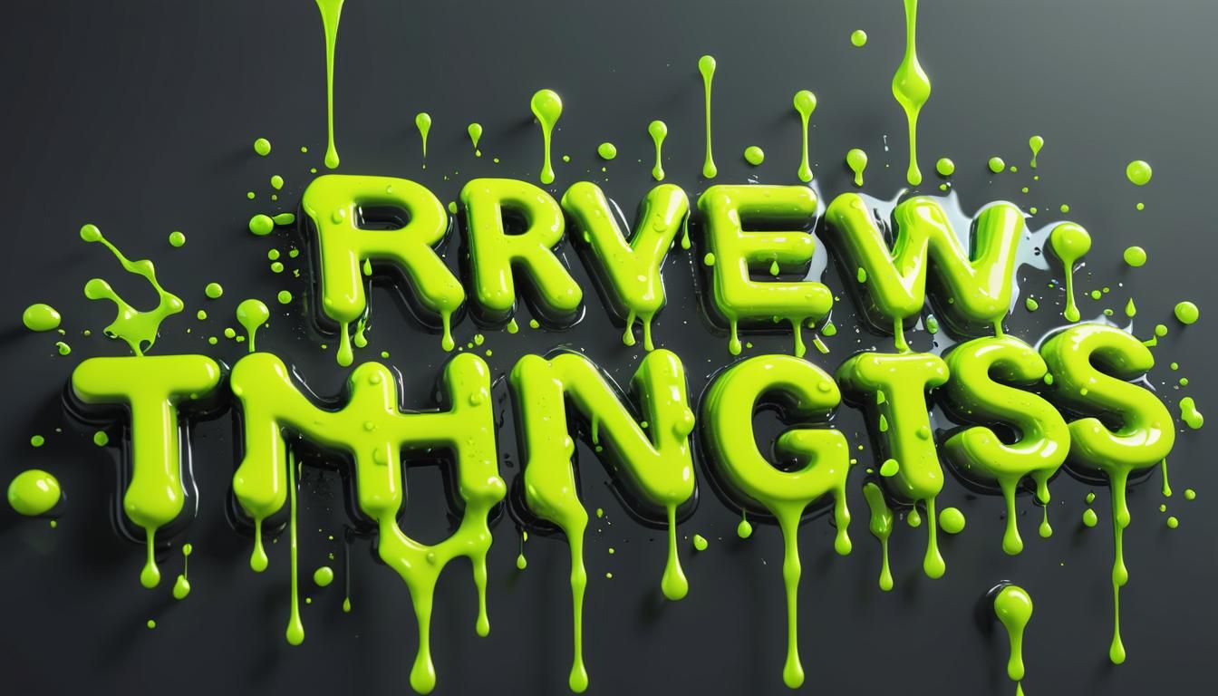 Vibrant Neon Text in 3D Liquid Render