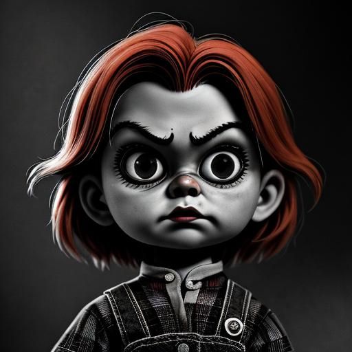 Hyperrealistic Chucky and Mrs. Chucky Portrait