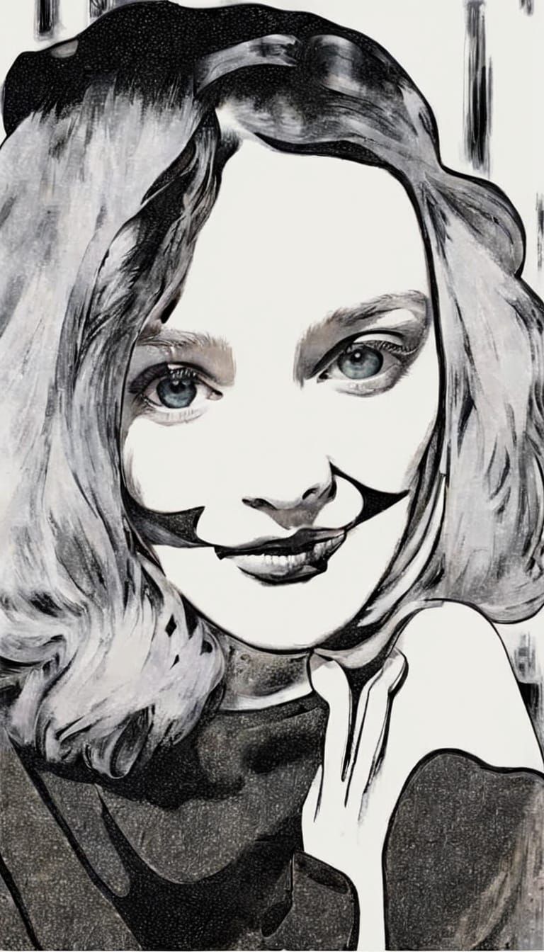 Melancholic Woman: A Surreal Cubist Portrait