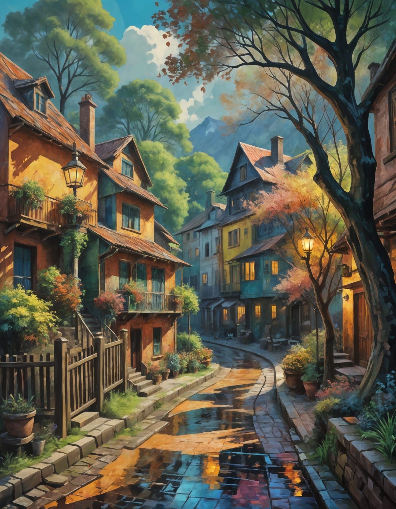 Epic Neo-Expressionist Digital Painting After the Rain