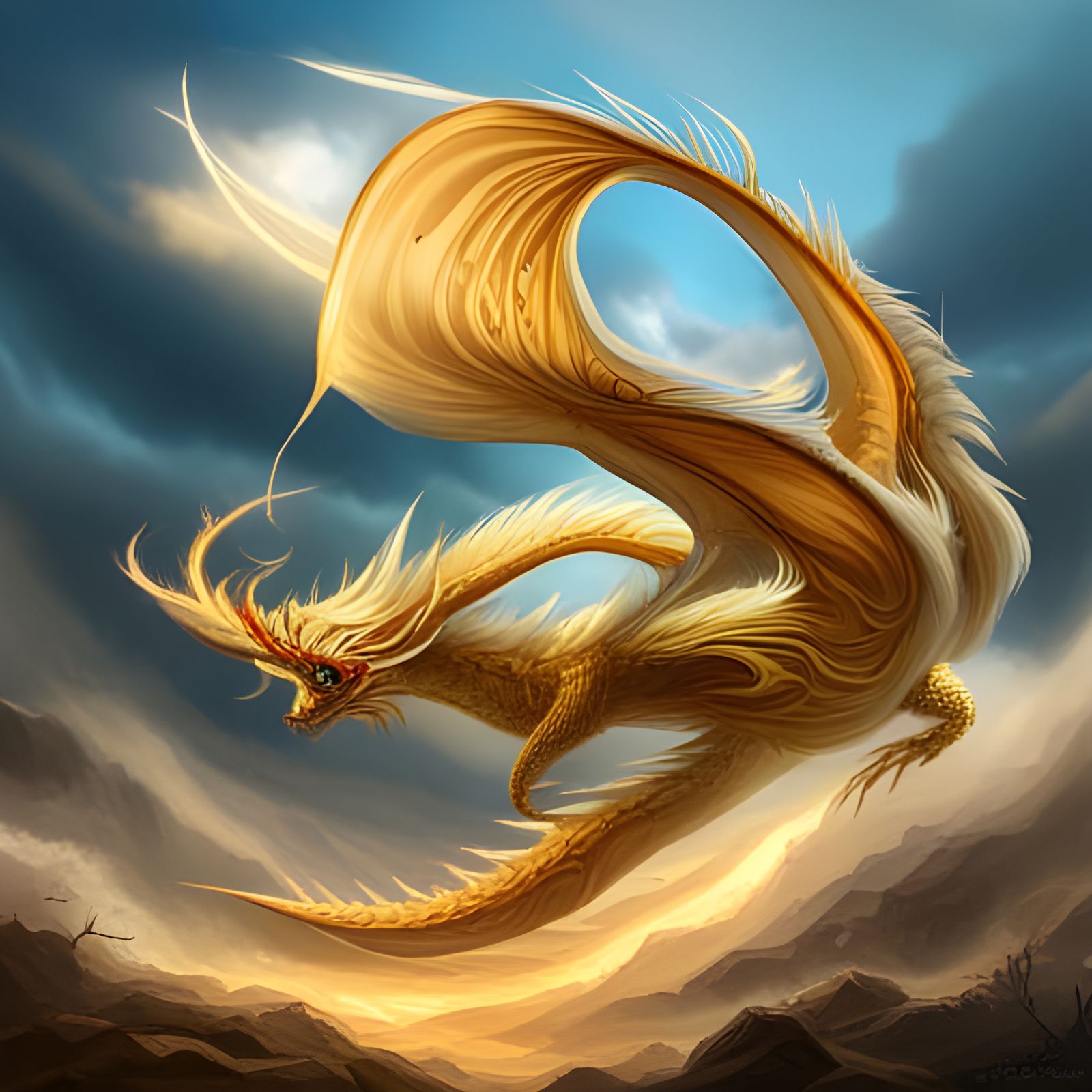 goldener Drache