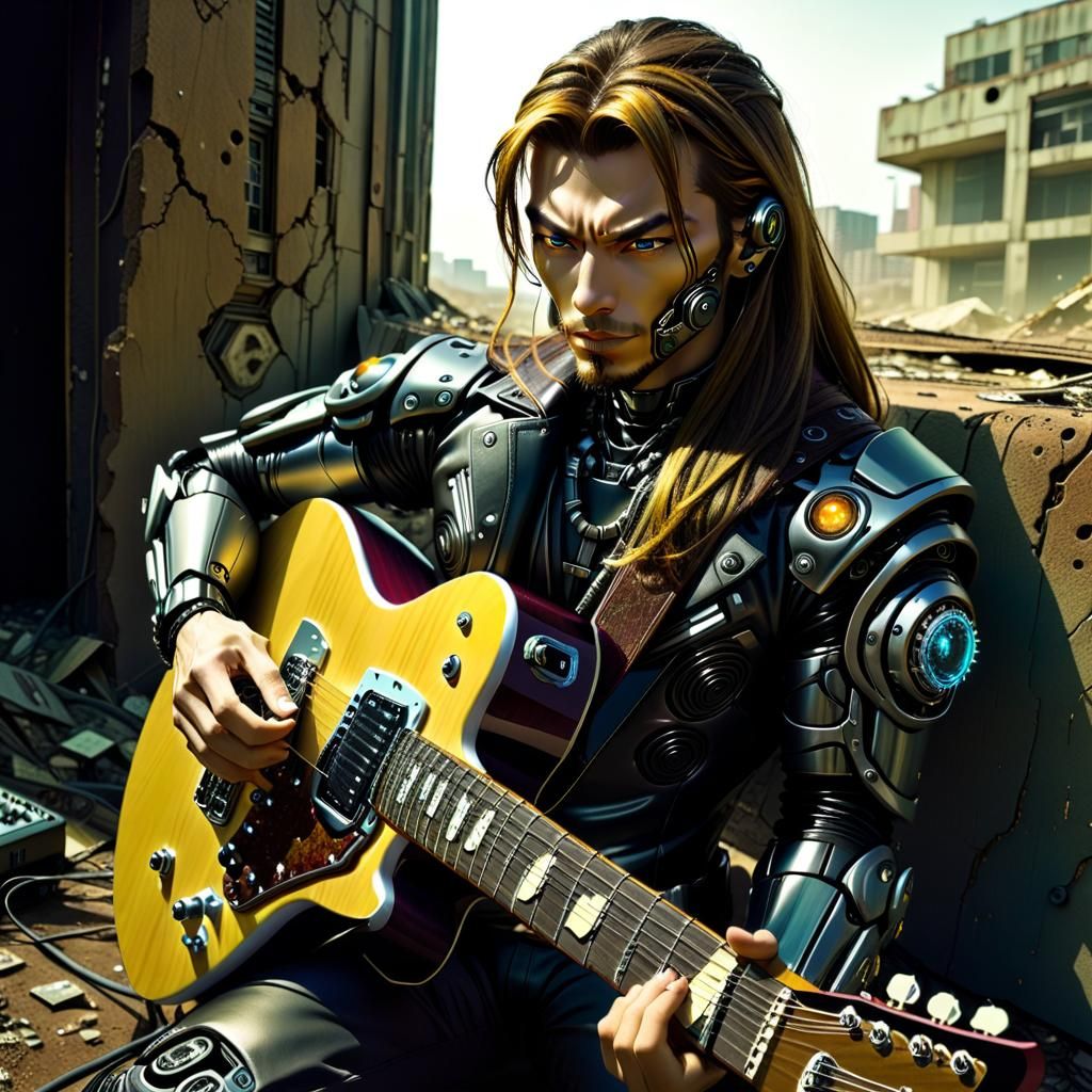 Cyborg Guitarist in Wasteland: Surreal Hypermaximalism