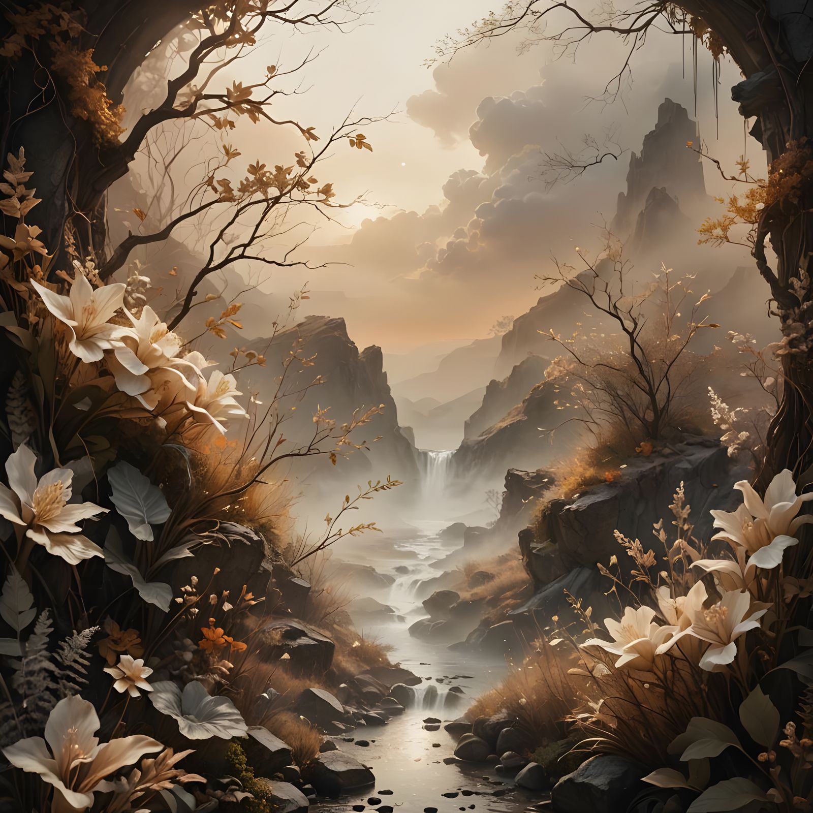 Dreamy Poem Illustration in Muted Neon Aesthetic