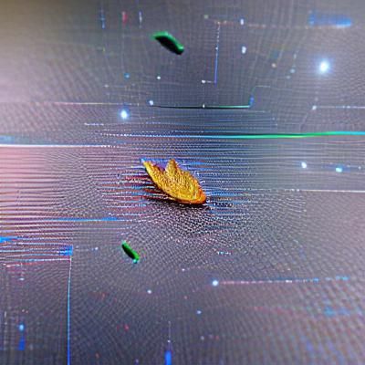 Leaf Falling Through Galaxy: 8K 3D Render