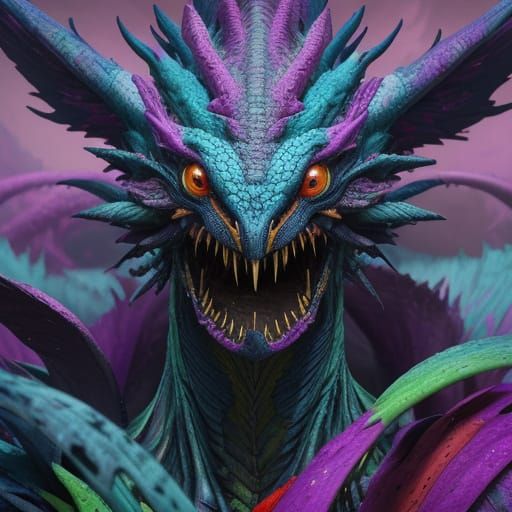 Surreal Monster Concept Art in Vivid Colors