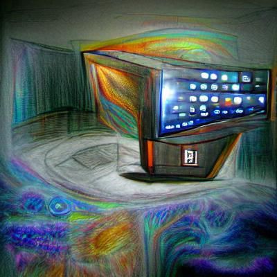 Dream Dimension Portal on Futuristic TV Screen