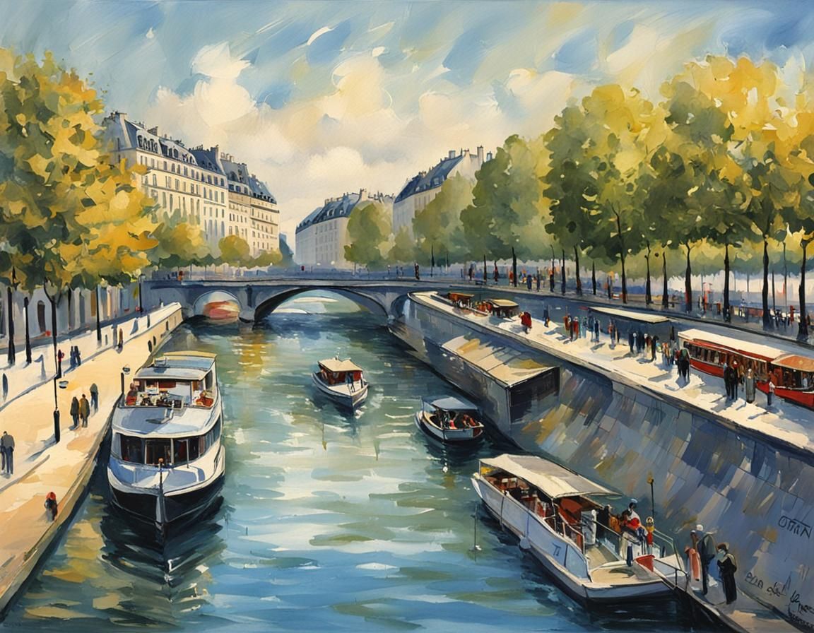 Quai de Seine: A Parisian Riverbank View