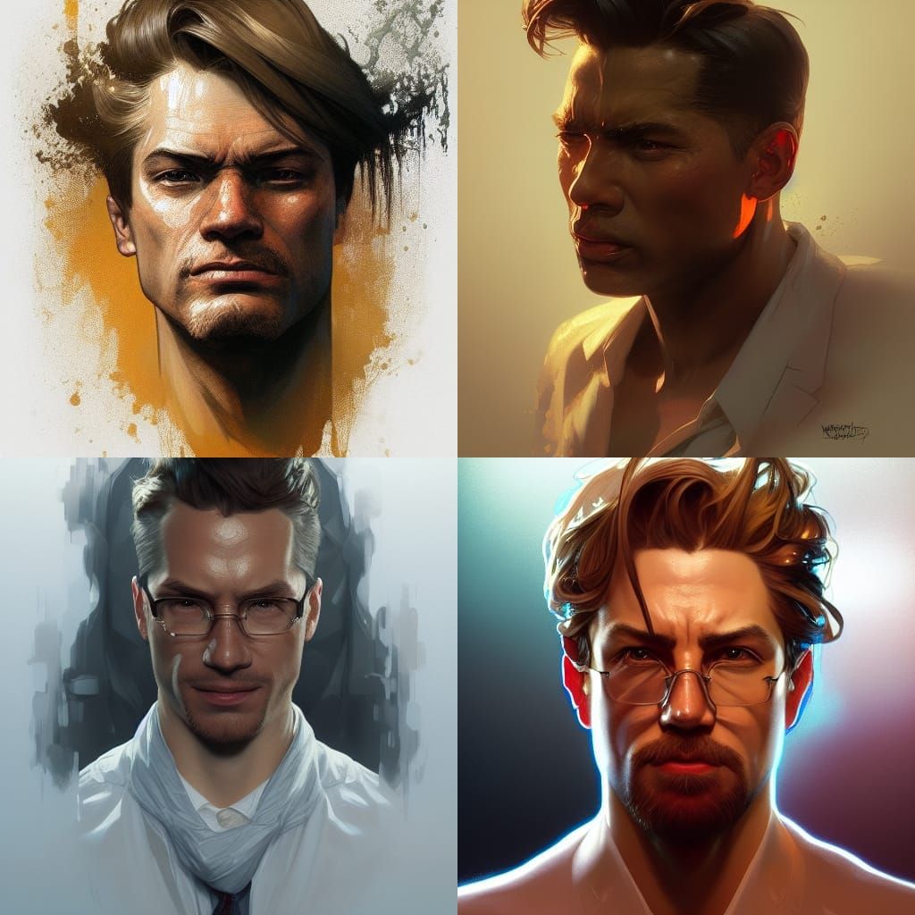 Ronald Rump Portrait in Hyperdetailed Style