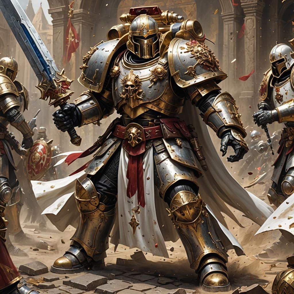 Warhammer 40k Custodes in English Armor