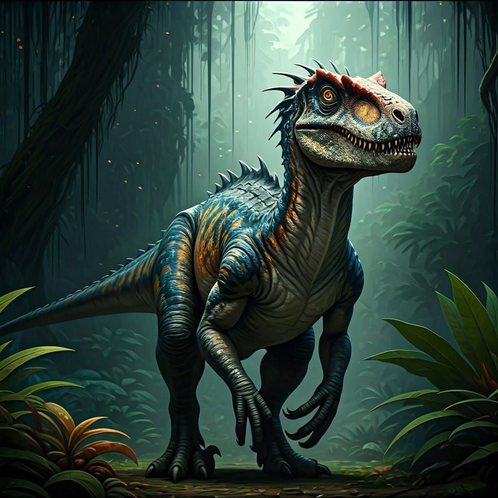 Majestic Indoraptor in Mystical Environment