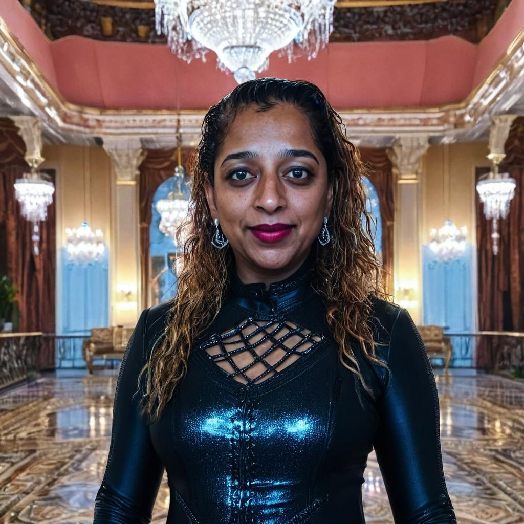 Rose in Opulent Palace: Hyper-Realistic Digital Art