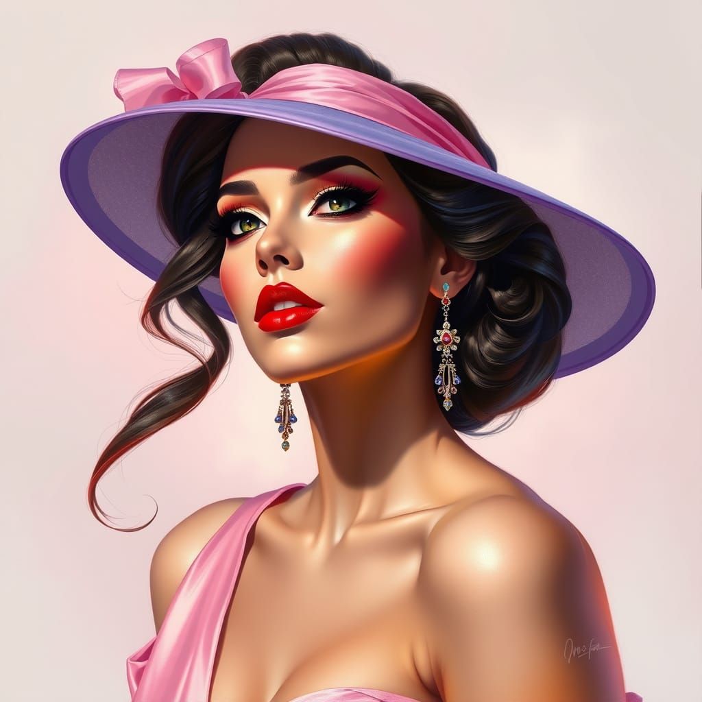 Airbrush Portrait in Style of Syd Mead