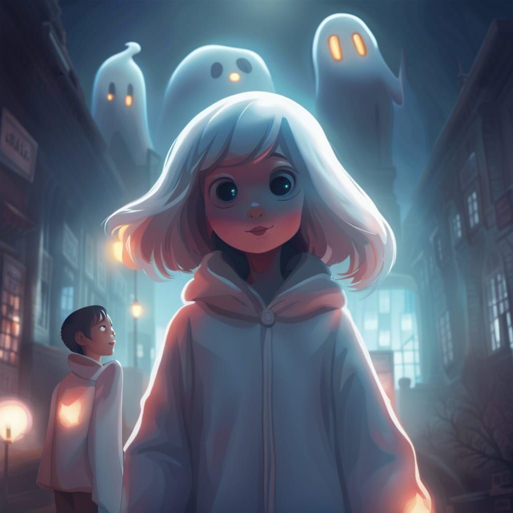 A Girl and Her Happy Ghost Companion
