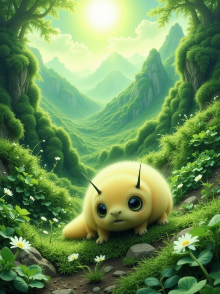 Tardigrade Explores Lush Art Nouveau Landscape