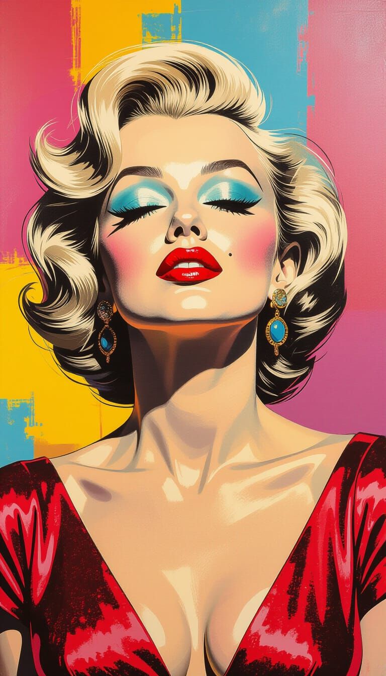 Pop Art Portrait in Style of David Hockney