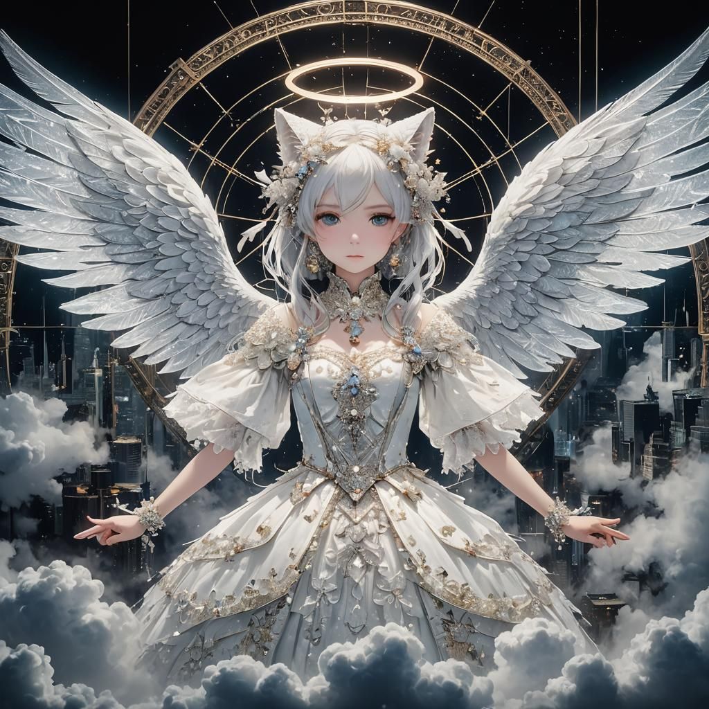 Anime Catgirl Angel