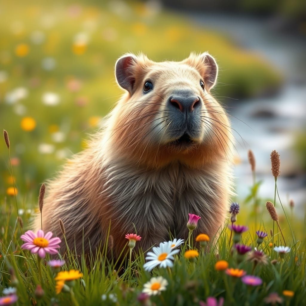 Surreal Wildlife Portrait in Realistic Style