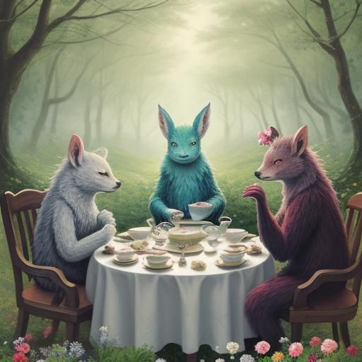 Enchanted Forest Tea Party with Woodland Creatures