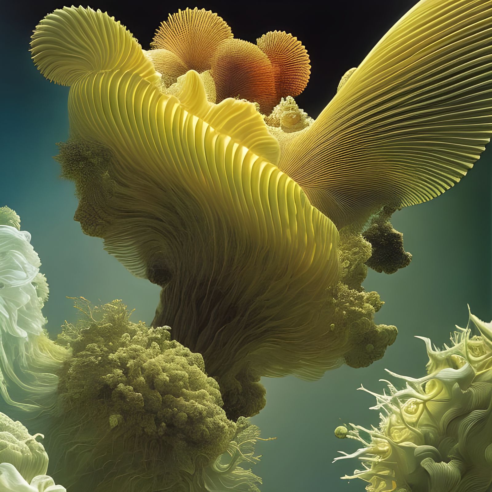 Translucent Mushrooms in Dreamy Soft Light