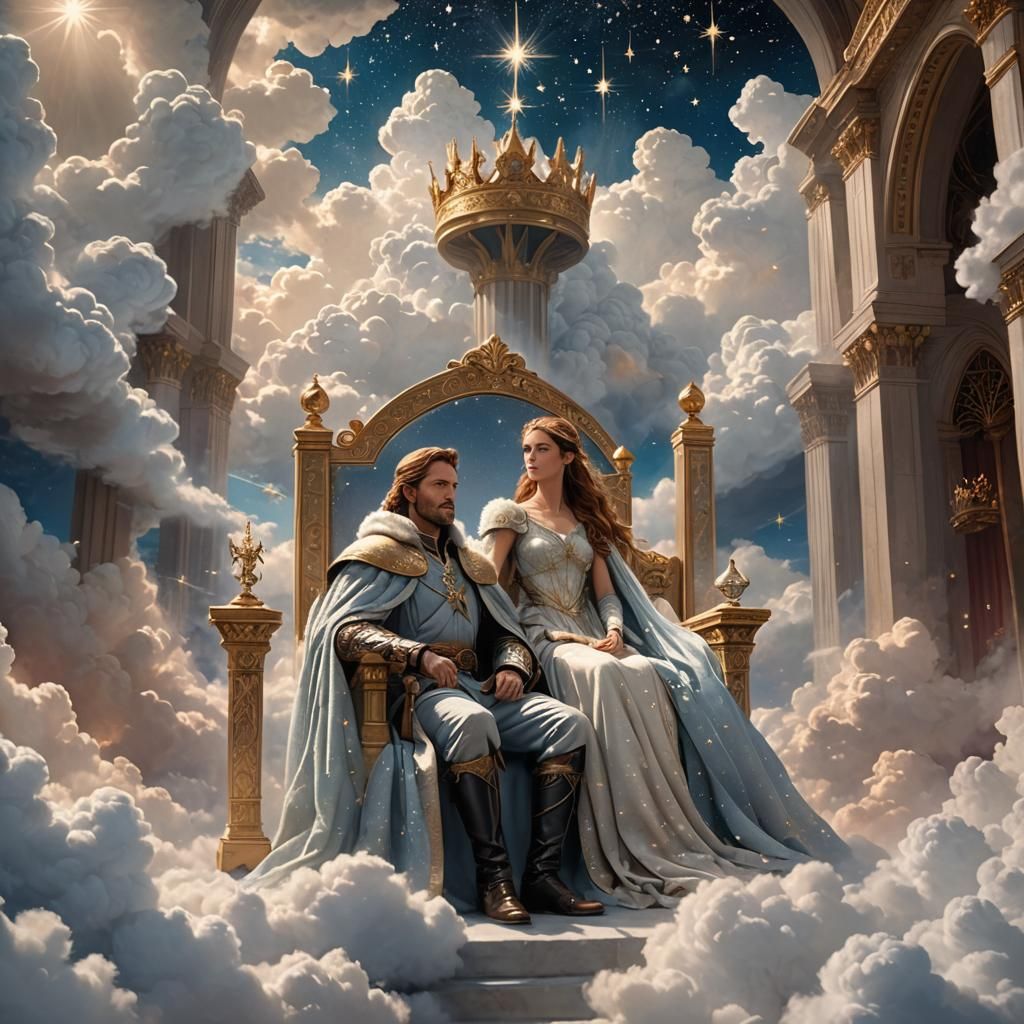 Heavenly Throne Room of the Sky King: Ethereal Art