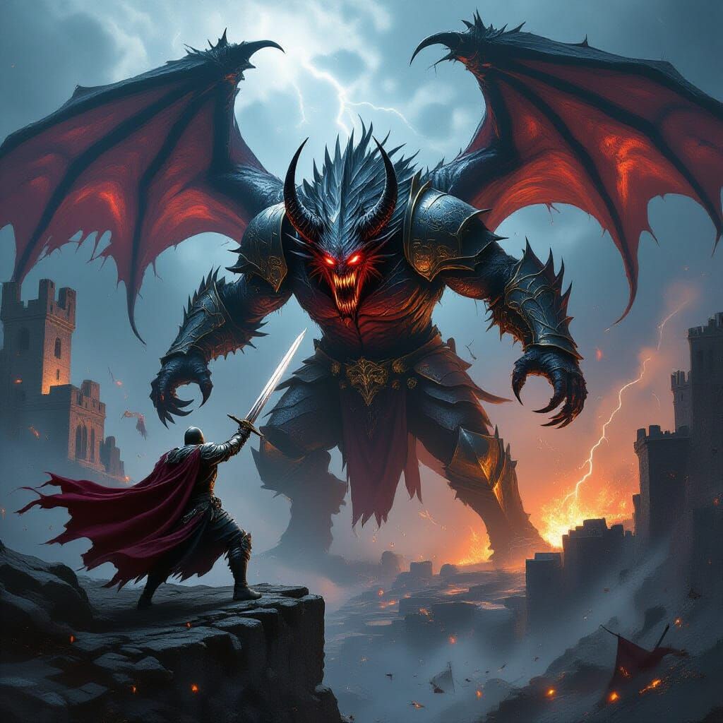 Knight's Final Battle Against Nightmare Monster