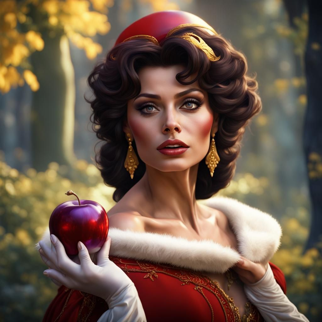 Snow White as Dark Fantasy Art Nouveau