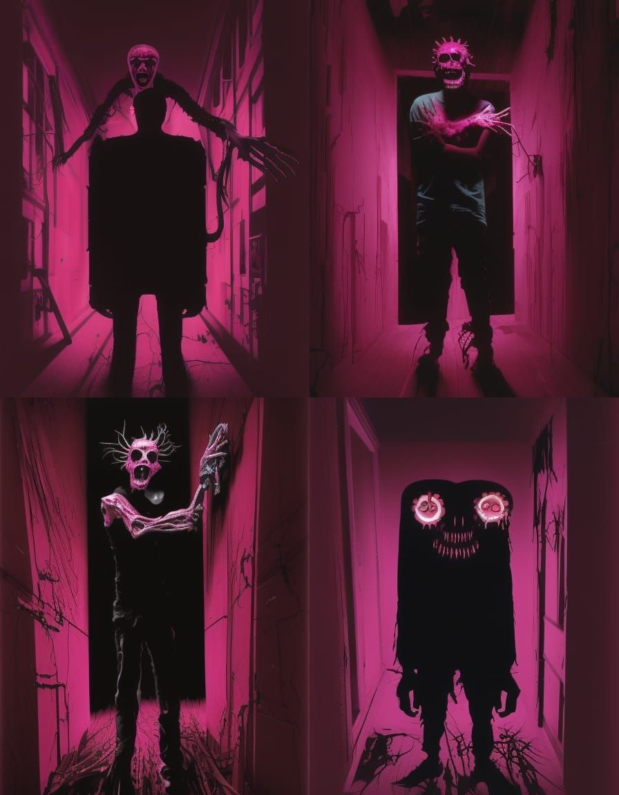 Fluorescent Eldritch Chainsaw Creature in 8k Resolution