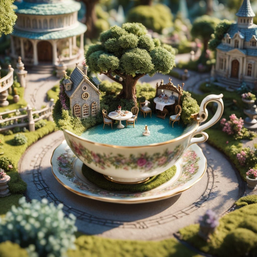 Enchanted Whimsy Inside a Delicate English Teacup