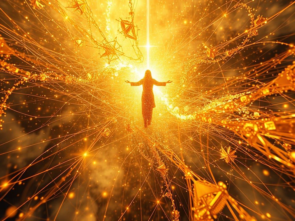 Mathematical Abstractions in a Golden Ethereal Landscape