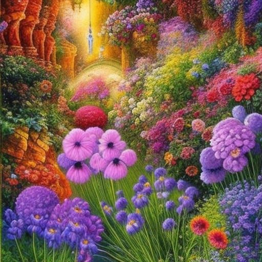 Surreal Flowers in Josephine Wall Style