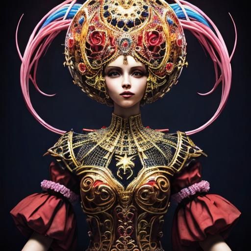 Surreal Glamour: A Vibrant CGI Masterpiece