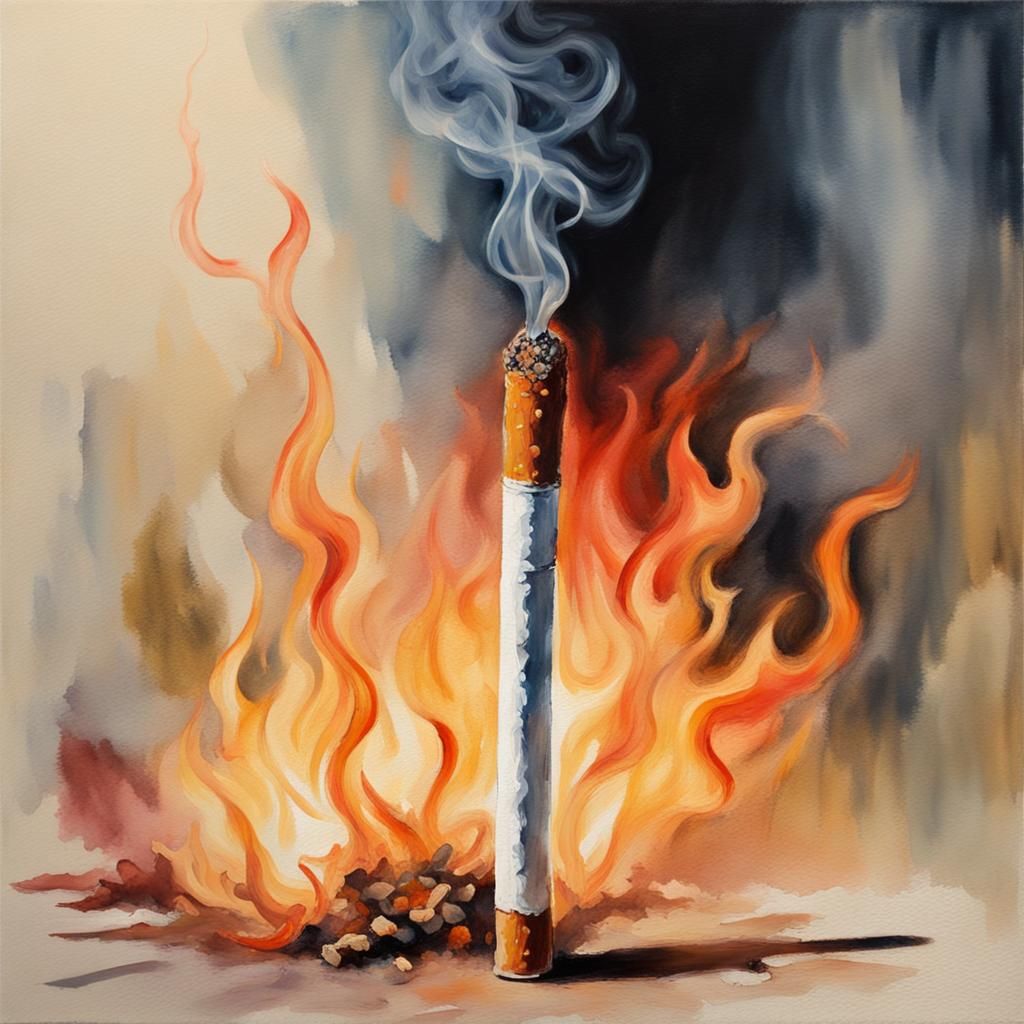 Cigarette Smoke Reveals Opportunity: Gouache Impressionist A...