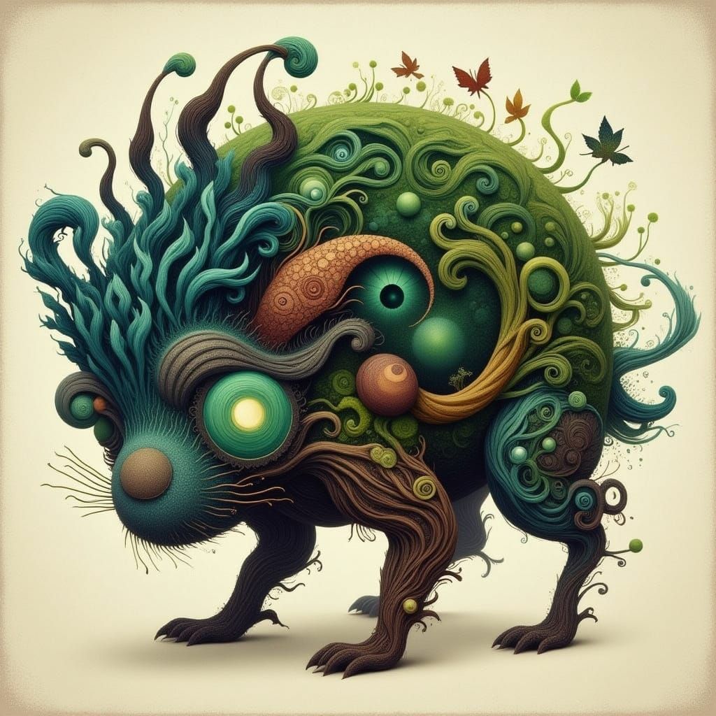 Surreal Alien Landscape in Vibrant Colors