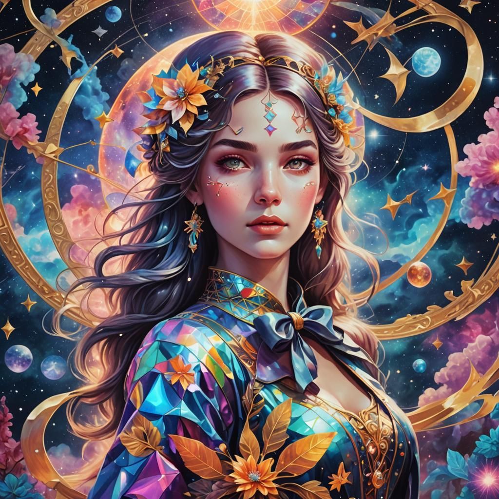 Dream World Woman with Bow, by Pablo Amaringo