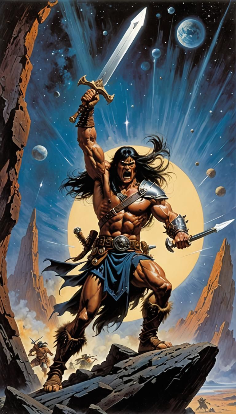 Conan the Barbarian in Space, Fantasy Art