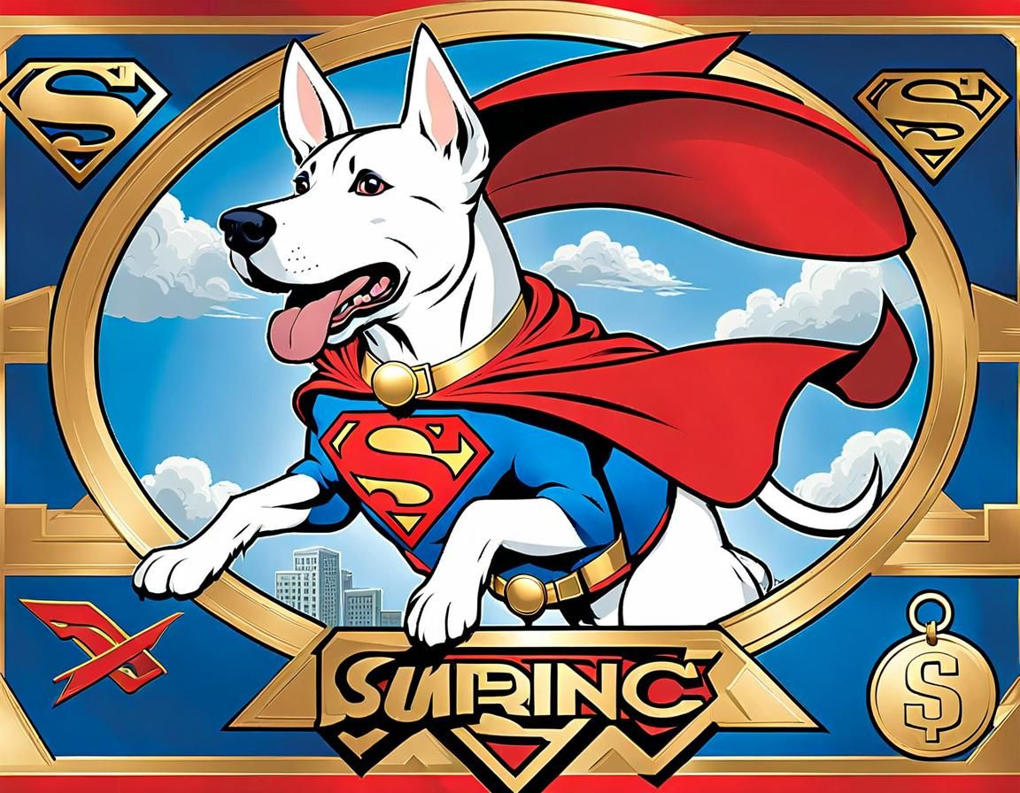 Kryptonian Canine in Cosmic Flight