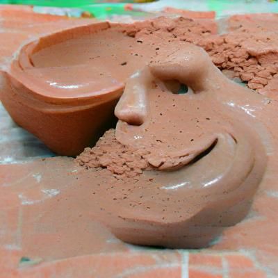 Abstract Clay Texture Generated by AI