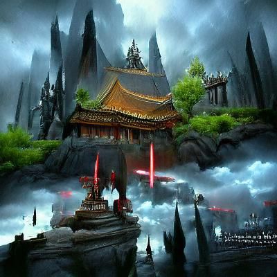 Jedi Temple Landscape: Fantasy Concept Art