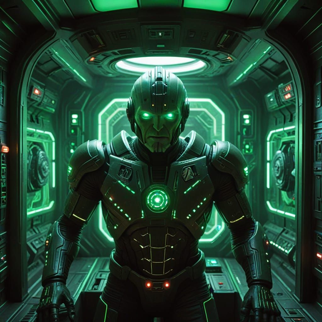 Locutus of Borg in a Borg Spaceship