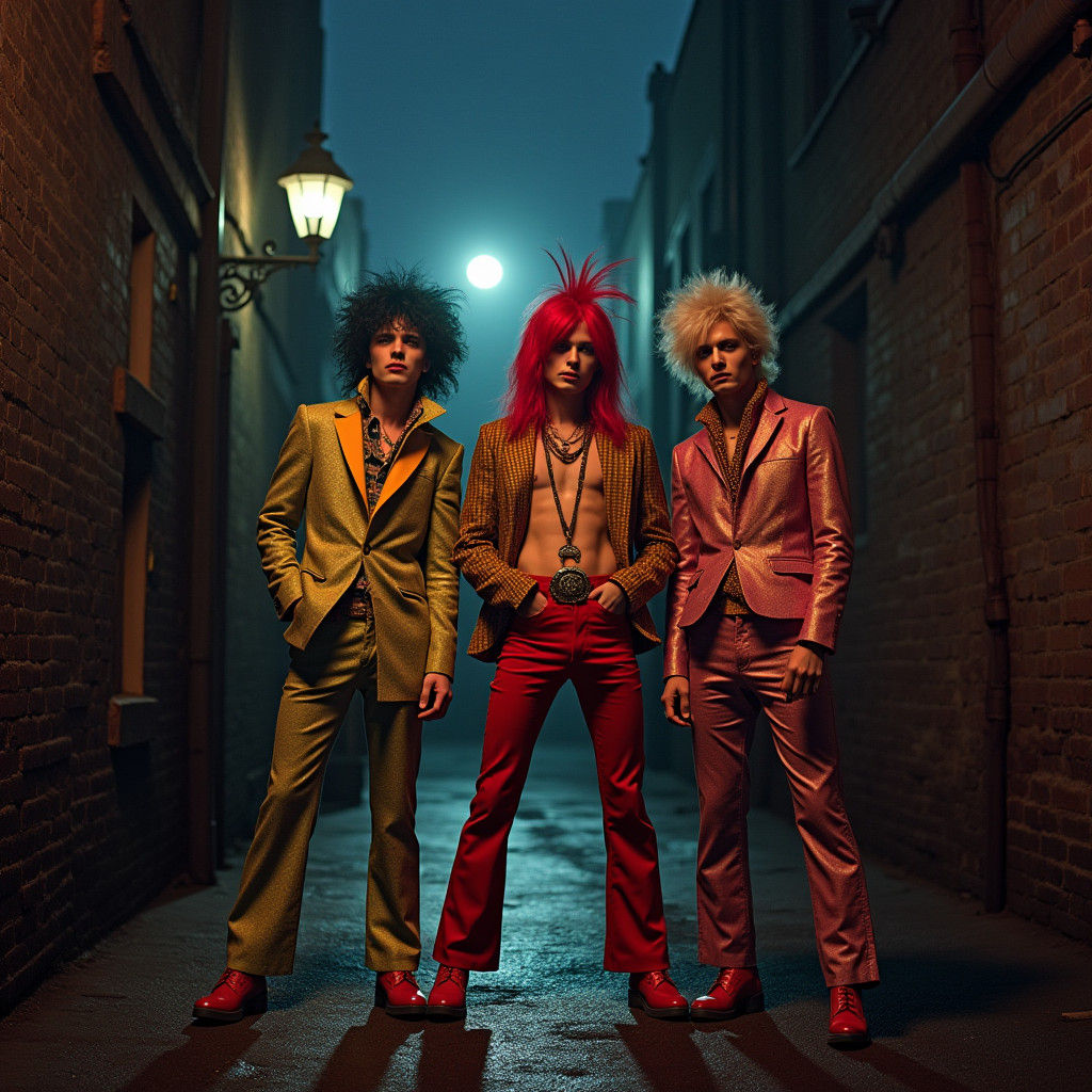 Glam Rock Band Feen in 1970s Style