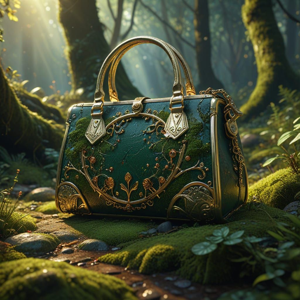 Fantasy Handbag on Mossy Forest Floor