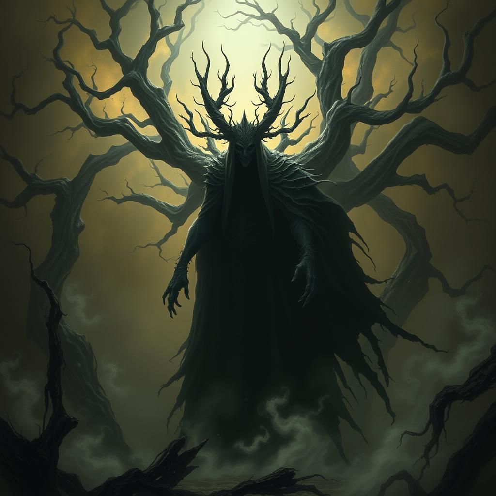 Ominous Deity in a Gothic Horror Realm