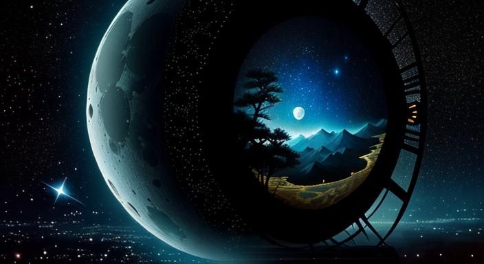 Surreal Time Dissolving into Starry Nothingness