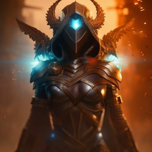 Undead Templar Demigod Portrait in Hyperrealism