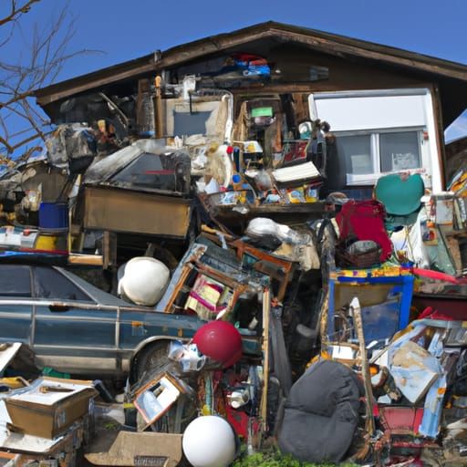 AI Generated Hoarder's House