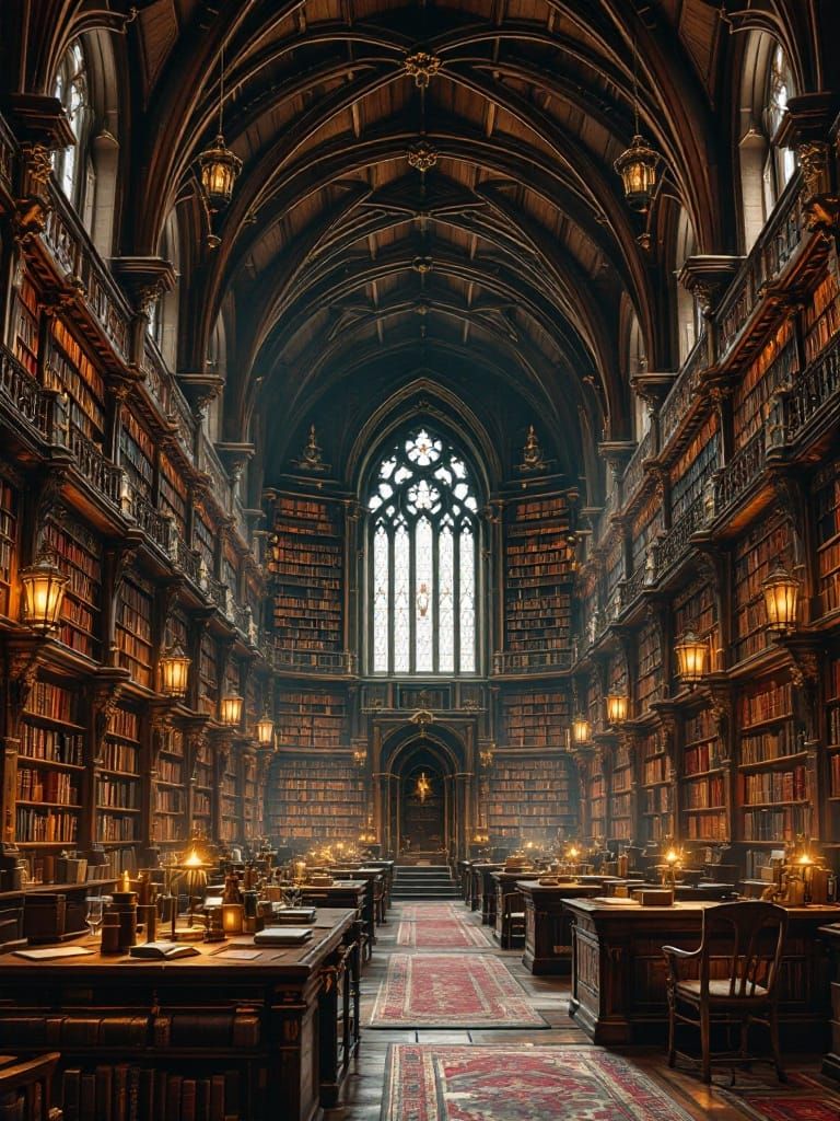 Hogwarts wizardry library