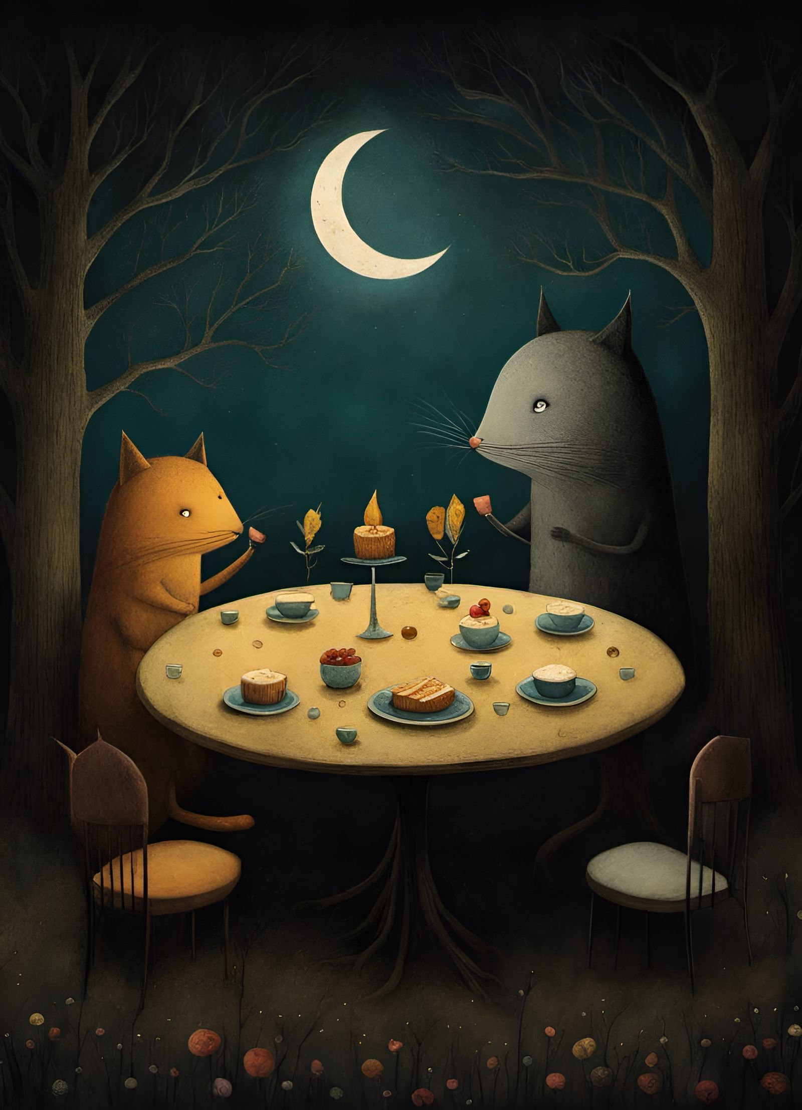 Moonlight dinner.