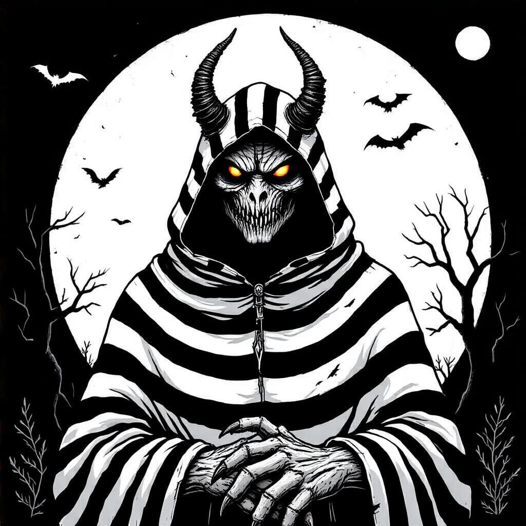 Grimdark Scene in Striking Style