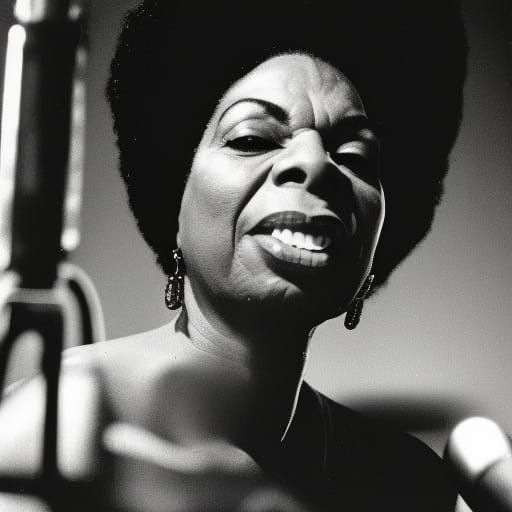 Nina Simone: Jazz, Civil Rights, Synthwave Neon
