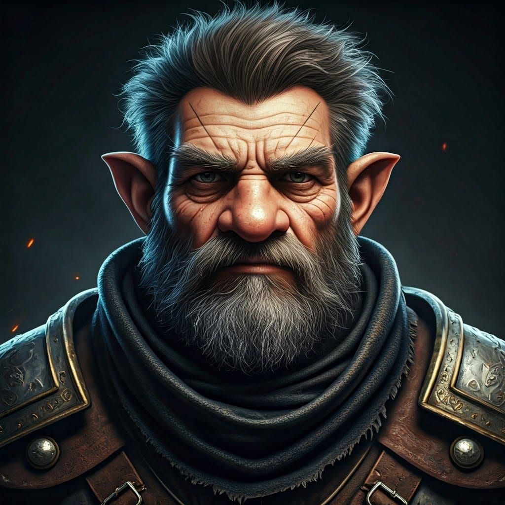 Gnome Trickery Cleric Portrait in Doré Style